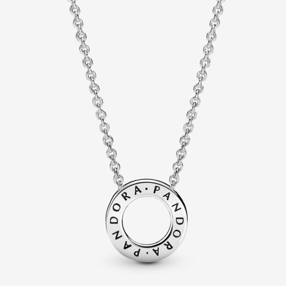 pandora logo pavé circle collier necklace - Picture 2 of 3
